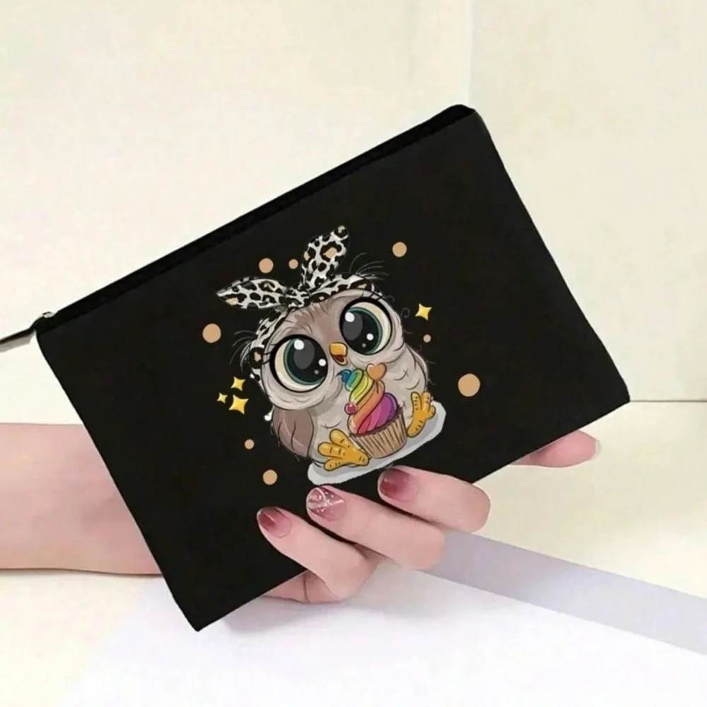Cute Celebration Owl Makeup Bag Travel Cosmetic Bag